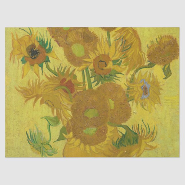 Sunflowers - Vincent van Gogh Tissue Paper (Front)
