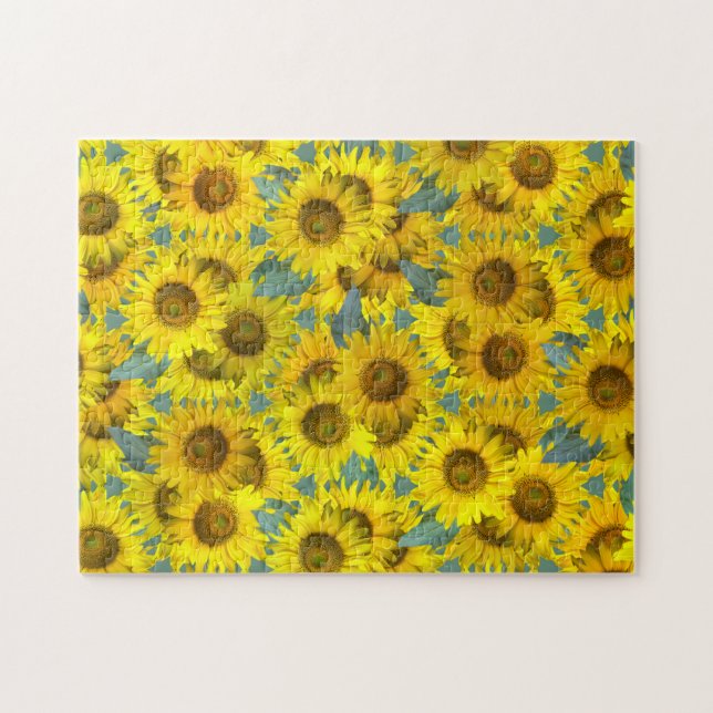Sunflowers - vintage look jigsaw puzzle (Horizontal)