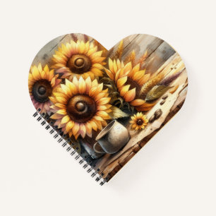 Sunflowers Watercolor Painting Notebook