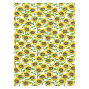 Sunflowers watercolor pattern tablecloth