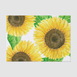 Sunflowers watercolor tissue paper
