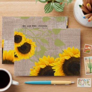SunFlowers Wedding Envelopes