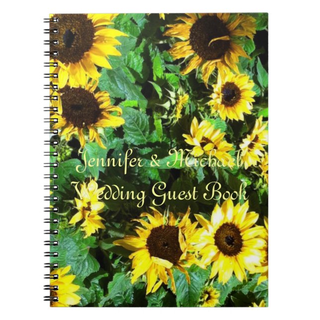 Sunflowers Wedding Guest Book (Front)