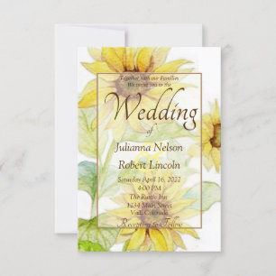 Sunflowers wedding Invitation