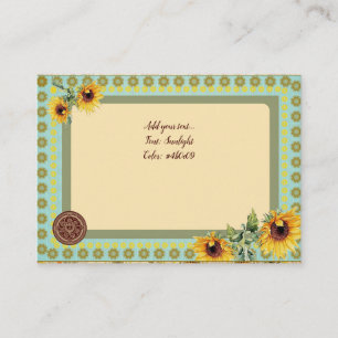 SUNFLOWERS - Wedding Invitation Cards