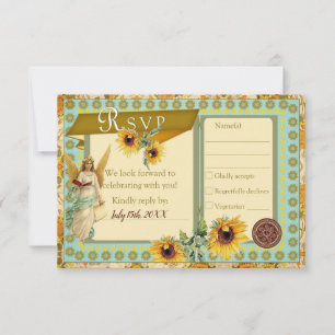 SUNFLOWERS - Wedding RSVP Card