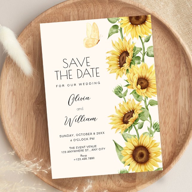 Sunflowers wedding save the date (Creator Uploaded)