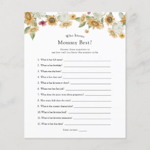 Sunflowers Who Knows Mummy Best