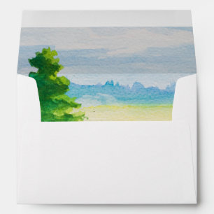 Sunflowers   Wild Meadow Rustic Summer Wedding Envelope