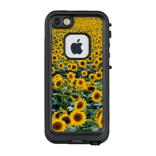 Sunflowers, Wisconsin field LifeProof iPhone Case (Back)