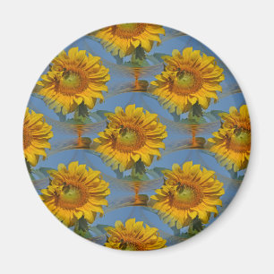 Sunflowers with friends.... magnet