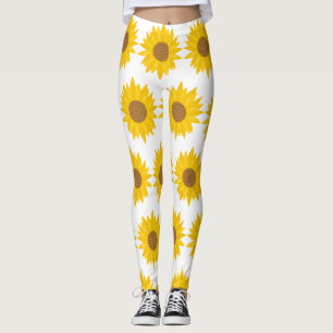 Sunflowers with hearts  leggings