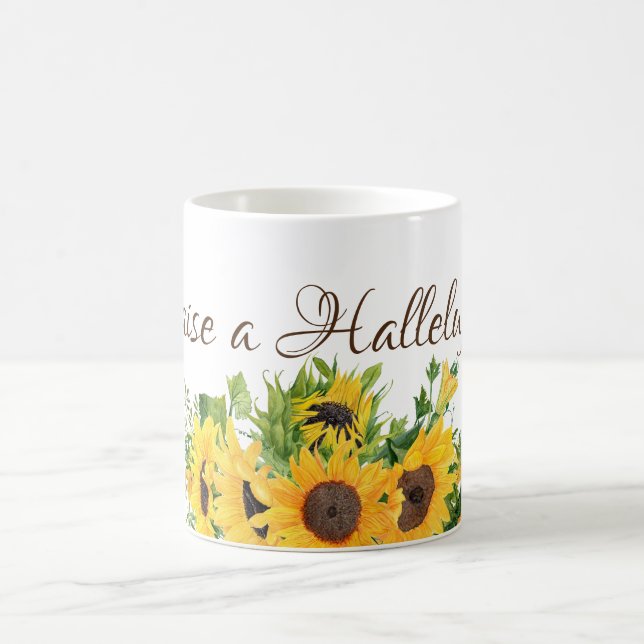 Sunflowers with Raise a Hallelujah Coffee Mug (Center)