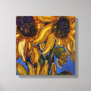 Sunflowers wrapped canvas print