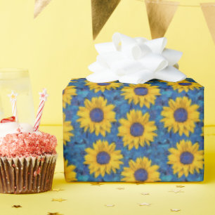 Sunflowers wrapping paper