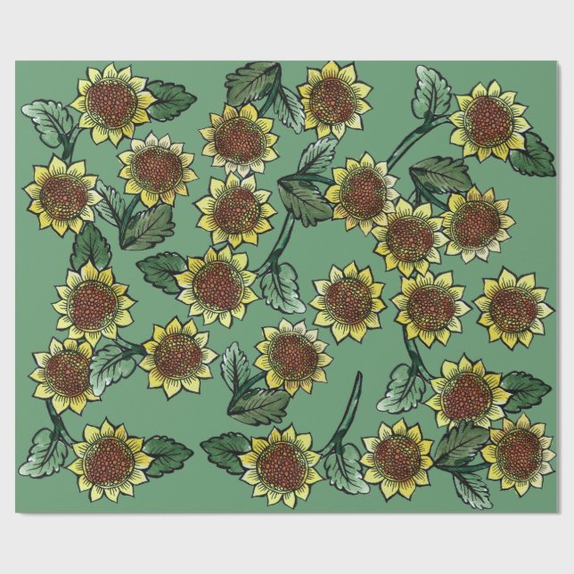 Sunflowers                                         wrapping paper (Flat)