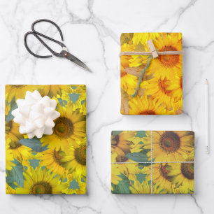 Sunflowers ! wrapping paper sheet