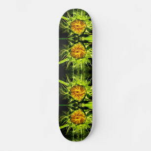 Sunflowers, yellow flowers  skateboard