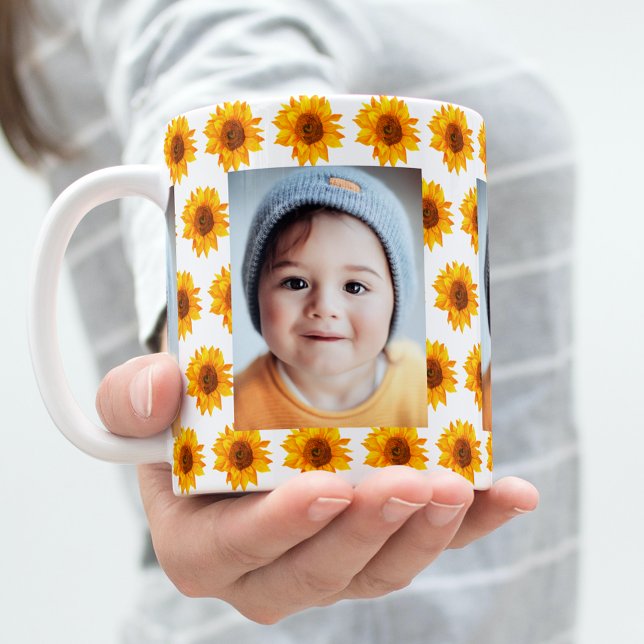 Sunflowers yellow photo child coffee mug (Creator Uploaded)