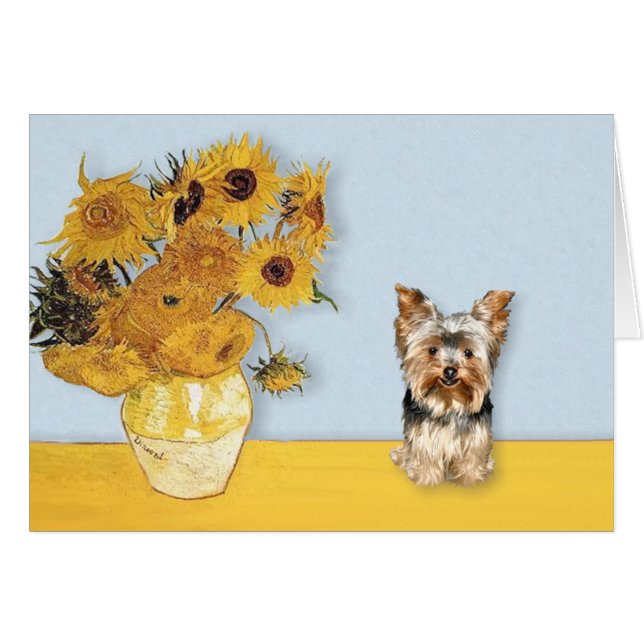 Sunflowers - Yorkshire Terrier 17 (Front Horizontal)
