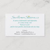 SunflowerSisters.ca Business Card (Back)