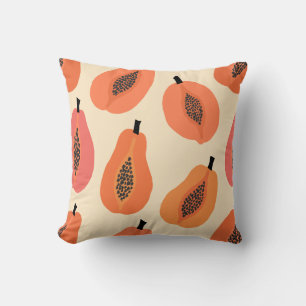 Sunfruit Slice Papaya Orange Hues Cushion