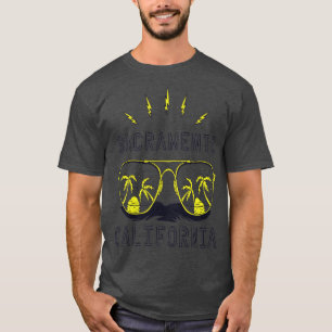 Sunglass California Sacramento Palm trees Beach Oc T-Shirt