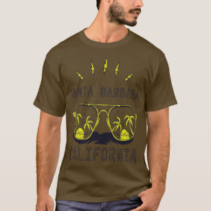 Sunglass California Santa Barbara Palm trees Beach T-Shirt