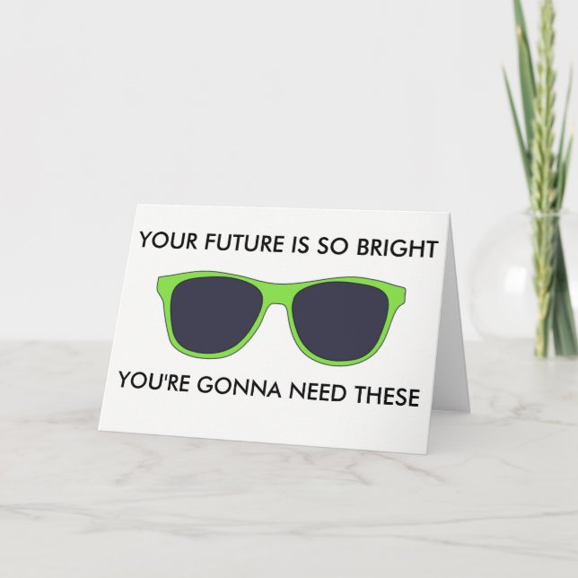 SUNGLASS Graduation Card (Front)