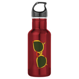 Sunglass Sunglasses in yellow and red on 532 Ml Water Bottle