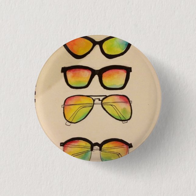 Sunglasses 3 Cm Round Badge (Front)