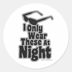 Sunglasses After Dark Classic Round Sticker