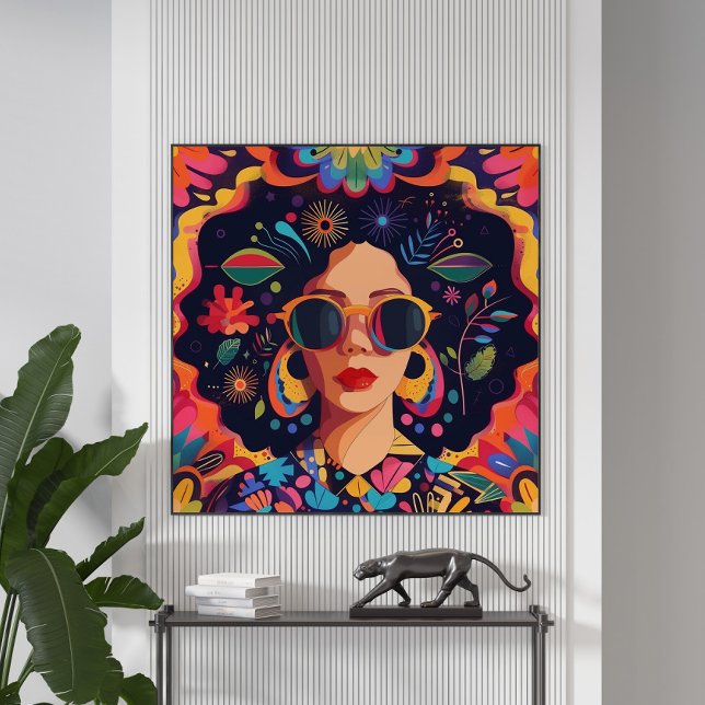 Sunglasses and Sass Poster (Embrace your unique style and celebrate diversity with this amazing design. )