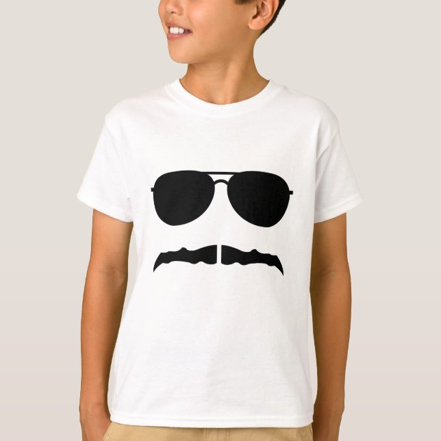 sunglasses and 'stache T-Shirt (Front)