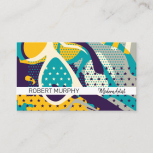 Sunglasses and Stars Pop Art Business Card