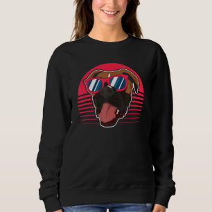 Sunglasses Animal Dog Owner Dog  Cool Boxer Sweatshirt