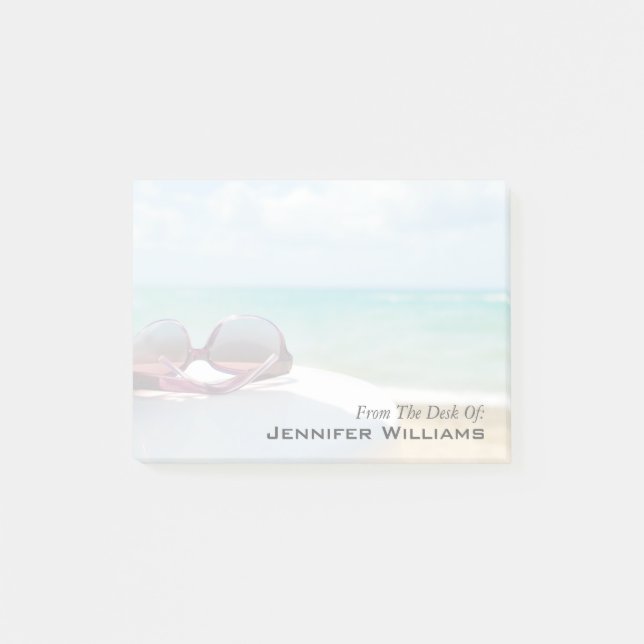 Sunglasses At Beach Post-it Notes (Front)