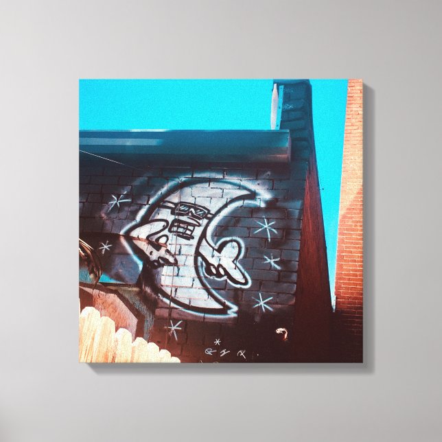sunglasses at night moon canvas print (Front)