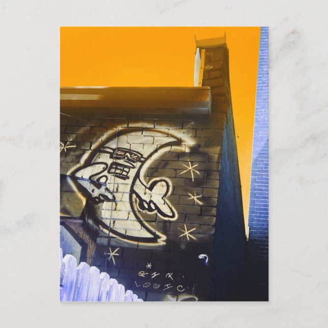 sunglasses at night moon postcard (Front)