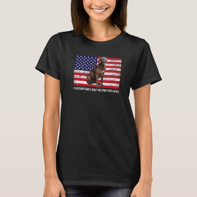 Sunglasses Chesapeake Bay Retriever Mum Flag Ameri T-Shirt (Front)