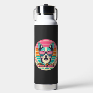 Sunglasses Chihuahua Vintage Sunset Water Bottle