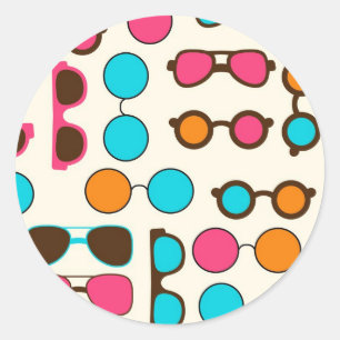 Sunglasses Classic Round Sticker