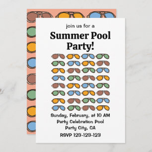 Sunglasses Colourful Summer Sunglasses  Invitation