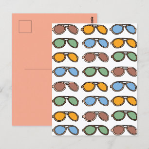 Sunglasses Colourful Summer Sunglasses Postcard