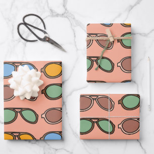 Sunglasses Colourful Summer Sunglasses Wrapping Paper Sheet