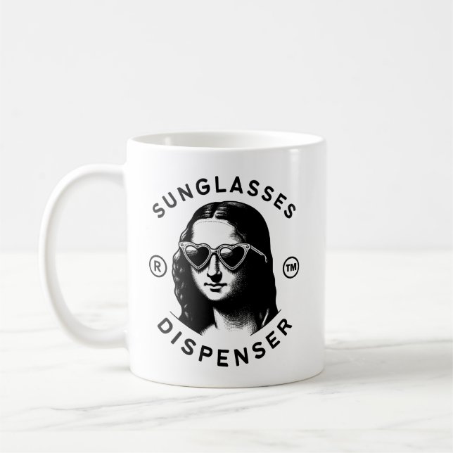 Sunglasses dispenser coffee mug (Left)