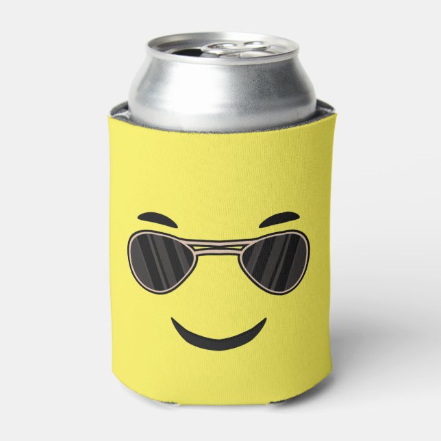 Sunglasses Emoji Can Cooler (Can Front)