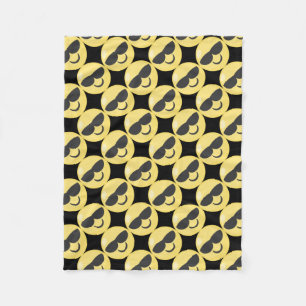 Sunglasses Emoji Fleece Blanket