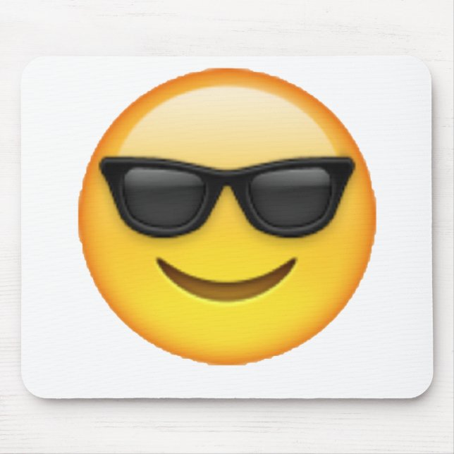 Sunglasses - Emoji Mouse Mat (Front)