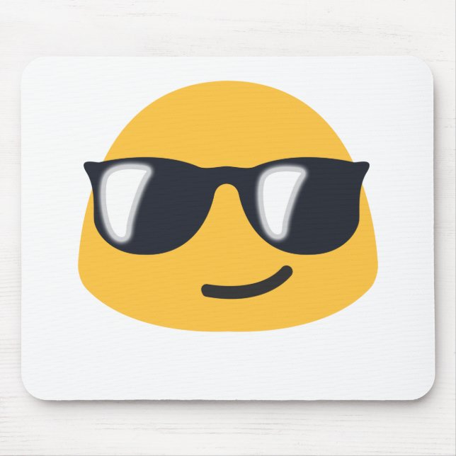 Sunglasses Emoji Mouse Mat (Front)